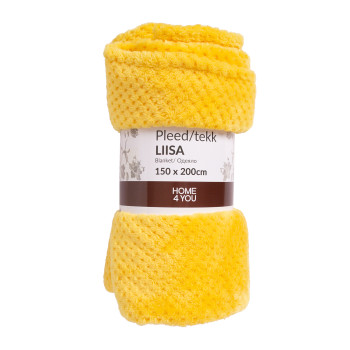 Плед LIISA CORAL 150x200см, желтый Плед LIISA CORAL 150x200см, желтый