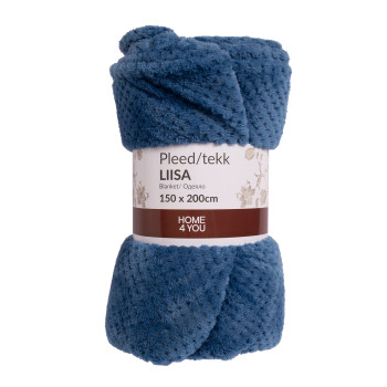 Плед LIISA CORAL 150x200см, синий Плед LIISA CORAL 150x200см, синий