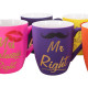 Krūze NEON MR / MRS, 400ml, krāsu sajaukums, keramika ar silikona pārklājumu