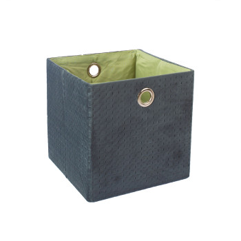Korv YANA, 30x30xH30cm, tumeroheline samet Korv YANA, 30x30xH30cm, tumeroheline samet
