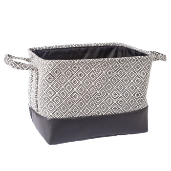 Korv YANA-1, 40x30xH30cm, must-valge disain Korv YANA-1, 40x30xH30cm, must-valge disain
