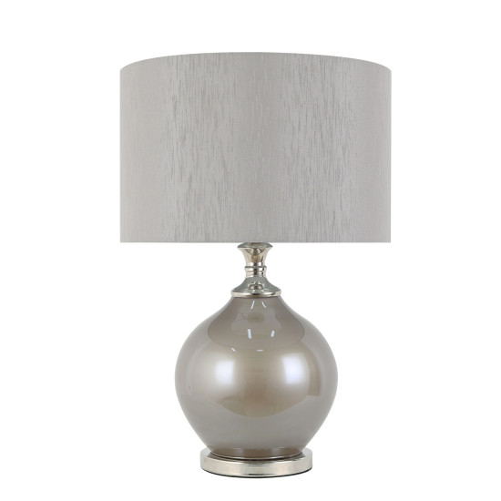 Galda lampa LUXO, H56cm, sudrabaini pelēka