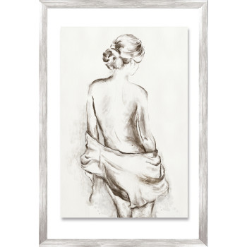 Glezna ar rāmi, 50x70cm, sieviete ar šalli 1 Glezna ar rāmi, 50x70cm, sieviete ar šalli 1