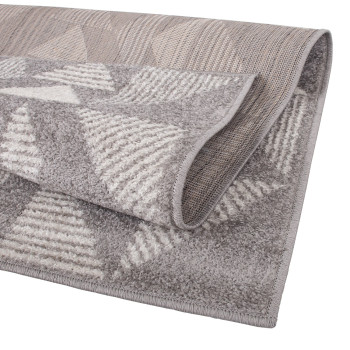 Ковер LOTTO-1 160x230см, темно-серый / белый треугольник Ковер LOTTO-1 160x230см, темно-серый / белый треугольник