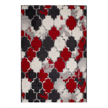Vaip LOTTO-6, 100x150cm, punane / must / valge Vaip LOTTO-6, 100x150cm, punane / must / valge