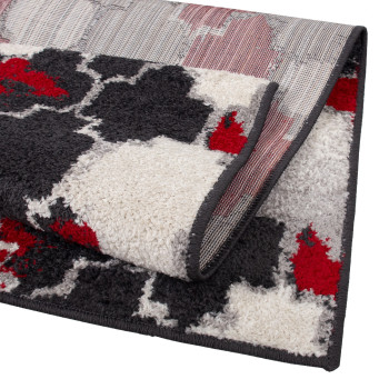 Vaip LOTTO-6, 100x150cm, punane / must / valge Vaip LOTTO-6, 100x150cm, punane / must / valge