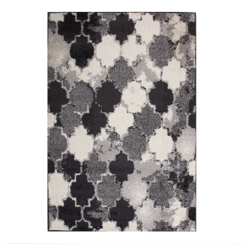 Vaip LOTTO-7, 100x150cm, hall / must / valge Vaip LOTTO-7, 100x150cm, hall / must / valge