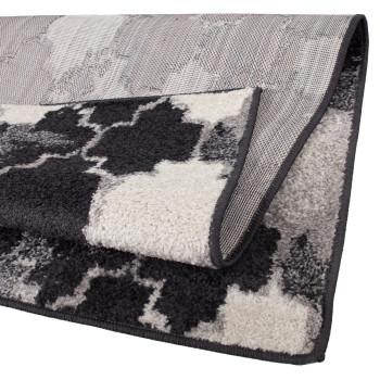 Vaip LOTTO-7, 100x150cm, hall / must / valge Vaip LOTTO-7, 100x150cm, hall / must / valge