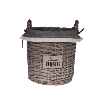 Korv sangadega MAX, D33xH32cm, kangas, värvus: antiikhall, kangaga Korv sangadega MAX, D33xH32cm, kangas, värvus: antiikhall, kangaga