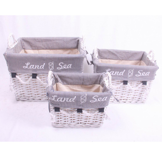 Корзина высокая WILLI SEA, M: 36x26xH26см, белая Корзина высокая WILLI SEA, M: 36x26xH26см, белая