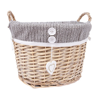 Ovaalne korv WILLI GREY, P: 45x32xH30cm, hall Ovaalne korv WILLI GREY, P: 45x32xH30cm, hall