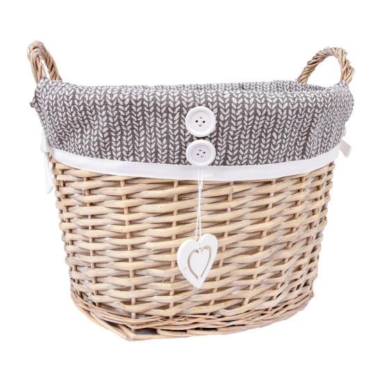 Корзина овальная WILLI GREY, L: 45x32xH30см, серая Корзина овальная WILLI GREY, L: 45x32xH30см, серая