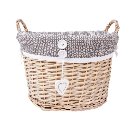 Корзина овальная WILLI GREY, M: 36x26xH26см, серая Корзина овальная WILLI GREY, M: 36x26xH26см, серая