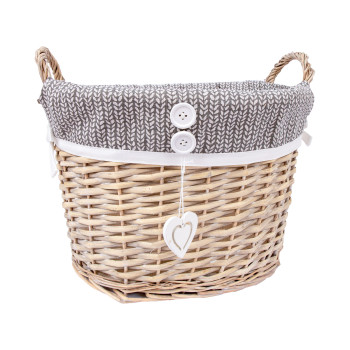 Ovaalne korv WILLI GREY, M: 36x26xH26cm, hall Ovaalne korv WILLI GREY, M: 36x26xH26cm, hall