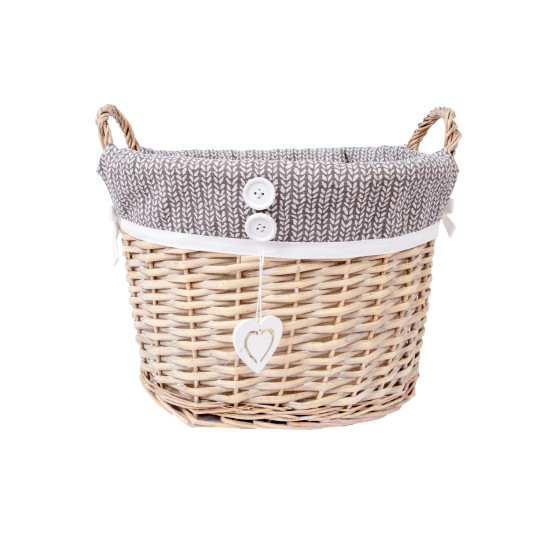 Корзина овальная WILLI GREY, S: 29x20xH22см, серая Корзина овальная WILLI GREY, S: 29x20xH22см, серая