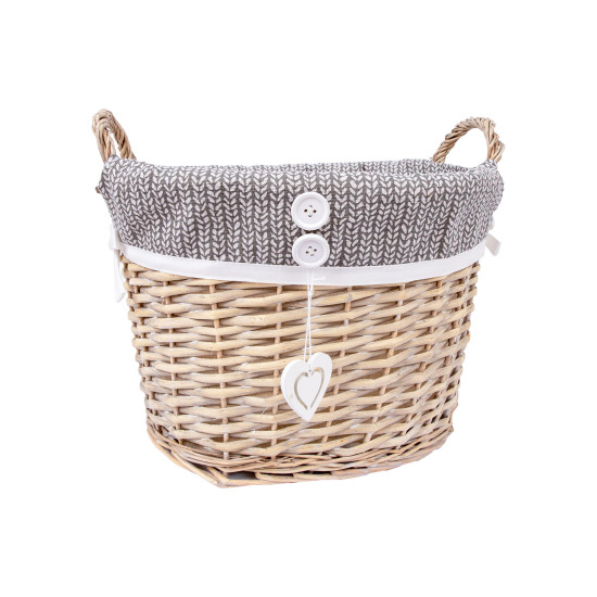 Корзина овальная WILLI GREY, S: 29x20xH22см, серая Корзина овальная WILLI GREY, S: 29x20xH22см, серая