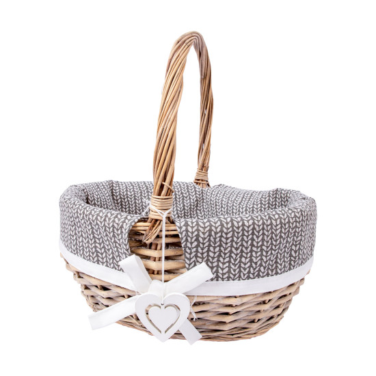 Корзина с ручкой WILLI GREY, S: 31x24xH15 / 34см, серая
