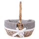 Корзина с ручкой WILLI GREY, S: 31x24xH15 / 34см, серая