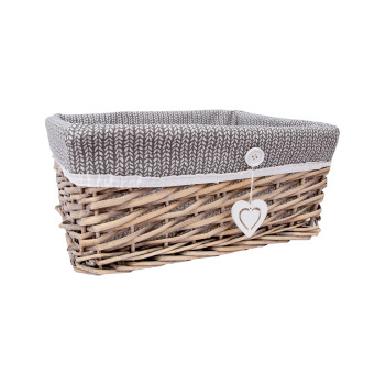 Korv WILLI GREY, M: 40x31xH17cm, hall Korv WILLI GREY, M: 40x31xH17cm, hall