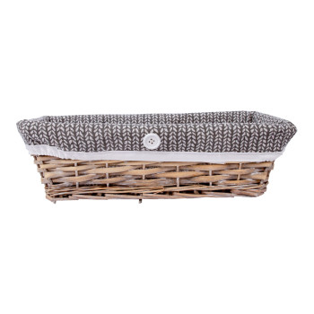 Korv WILLI GREY, 34x14xH10cm, hall Korv WILLI GREY, 34x14xH10cm, hall