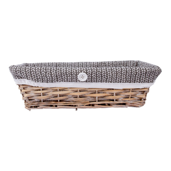 Корзина WILLI GREY, 34x14xH10см, серая Корзина WILLI GREY, 34x14xH10см, серая