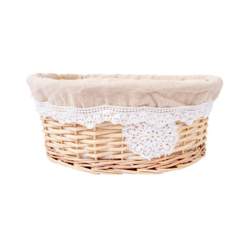 Ovaalne korv WILLI LACE, L: 46x34xH18cm, helepruun Ovaalne korv WILLI LACE, L: 46x34xH18cm, helepruun