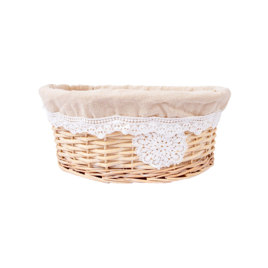 Корзина овальная WILLI LACE, M: 39x28xH16см, светло-коричневая Корзина овальная WILLI LACE, M: 39x28xH16см, светло-коричневая
