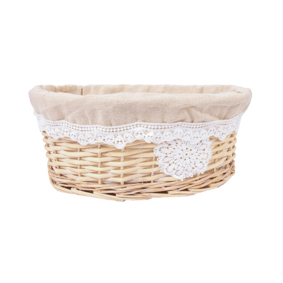 Корзина овальная WILLI LACE, M: 39x28xH16см, светло-коричневая Корзина овальная WILLI LACE, M: 39x28xH16см, светло-коричневая