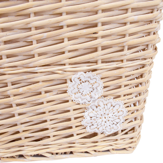 Корзина для белья с крышкой WILLI LACE, L: 39x28xH45см, светло-коричневая Корзина для белья с крышкой WILLI LACE, L: 39x28xH45см, светло-коричневая