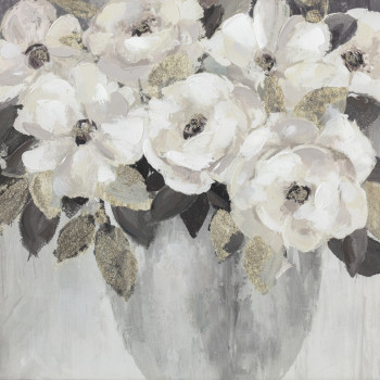 Eļļas glezna 80x80cm, balti ziedi Eļļas glezna 80x80cm, balti ziedi