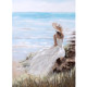 Eļļas glezna 90x120cm, dāma pludmalē Eļļas glezna 90x120cm, dāma pludmalē