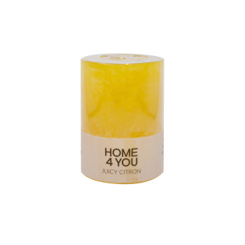 Svece JUICY CITRON, D6,8xH9,5cm, gaiši dzeltena (ar citronu smarža) Svece JUICY CITRON, D6,8xH9,5cm, gaiši dzeltena (ar citronu smarža)