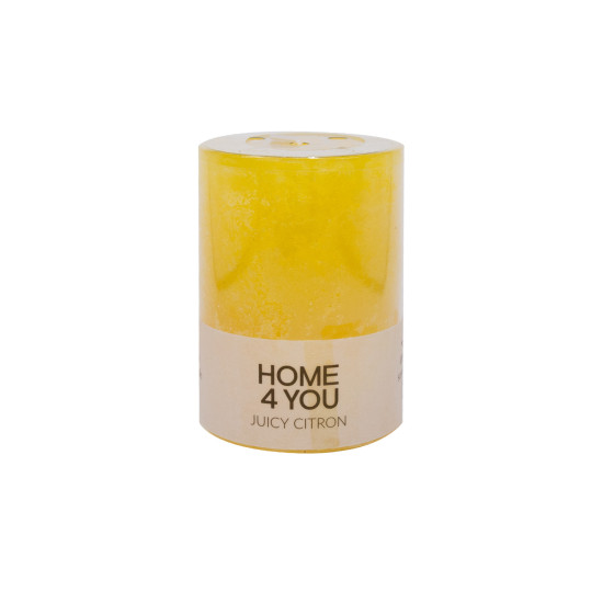 Svece JUICY CITRON, D6,8xH9,5cm, gaiši dzeltena (ar citronu smarža)