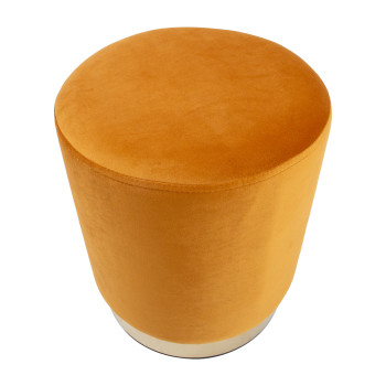 Пуфик LA PERLA, D35xH42см, ткань: бархат, цвет: желтый Пуфик LA PERLA, D35xH42см, ткань: бархат, цвет: желтый