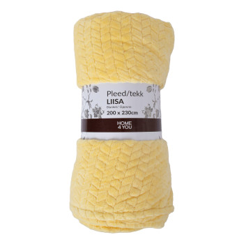 Плед LIISA XL, 200x230см, желтый Плед LIISA XL, 200x230см, желтый