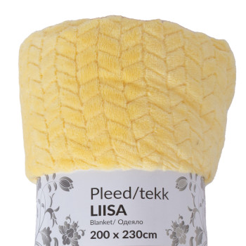 Плед LIISA XL, 200x230см, желтый Плед LIISA XL, 200x230см, желтый