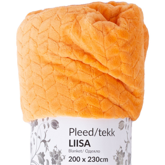 Плед LIISA XL, 200x230см, оранжевый