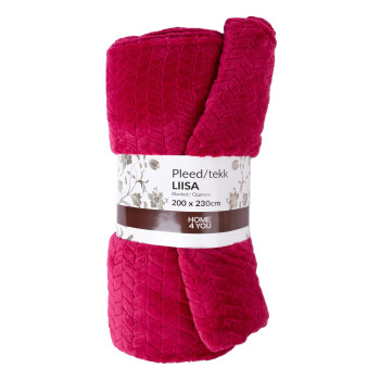 Плед LIISA XL, 200x230см, малиново-красный Плед LIISA XL, 200x230см, малиново-красный