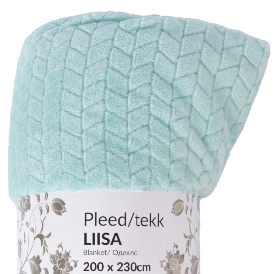 Плед LIISA XL, 200x230см, мятно-зеленый Плед LIISA XL, 200x230см, мятно-зеленый