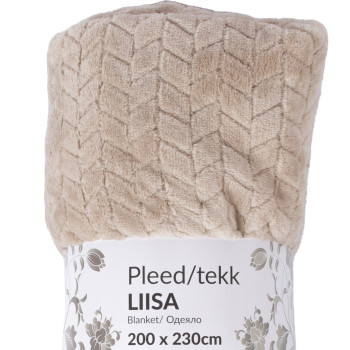 Плед LIISA XL, 200x230см, светло-карамельный Плед LIISA XL, 200x230см, светло-карамельный