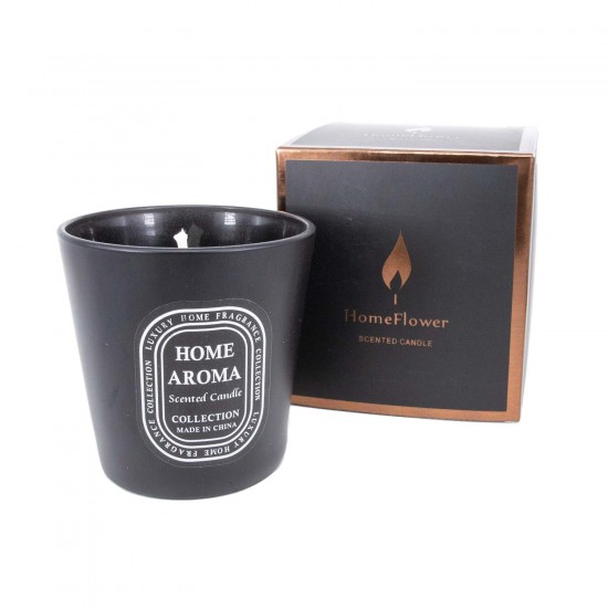 Svece stiklā HOME AROMA, H7cm, melna Svece stiklā HOME AROMA, H7cm, melna