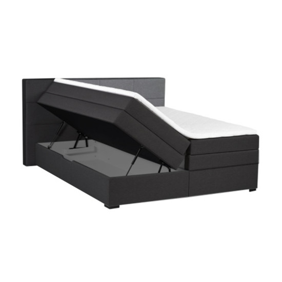 Континентальная кровать TENNESSI STORAGE 180x200см, тёмно-серая Континентальная кровать TENNESSI STORAGE 180x200см, тёмно-серая