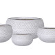 Puķu pods, zems CUBO-3, D28xH14cm, balts Puķu pods, zems CUBO-3, D28xH14cm, balts