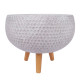 Puķu pods uz kājām CUBO-1, D36xH29cm, balts