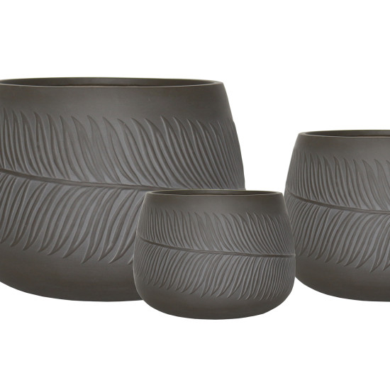 Puķu pods, zems PALM-1, D52xH37cm, brūns