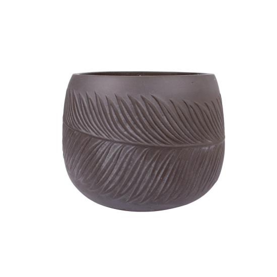 Puķu pods, zems PALM-3, D24xH16cm, brūns