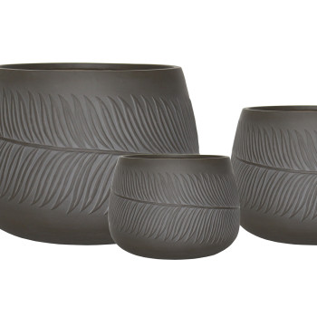Puķu pods, zems PALM-3, D24xH16cm, brūns Puķu pods, zems PALM-3, D24xH16cm, brūns