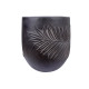 Puķu pods, zems PALM-3, D32xH32cm, tumši pelēks