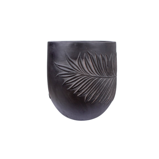 Puķu pods, zems PALM-4, D22xH22cm, tumši pelēks Puķu pods, zems PALM-4, D22xH22cm, tumši pelēks
