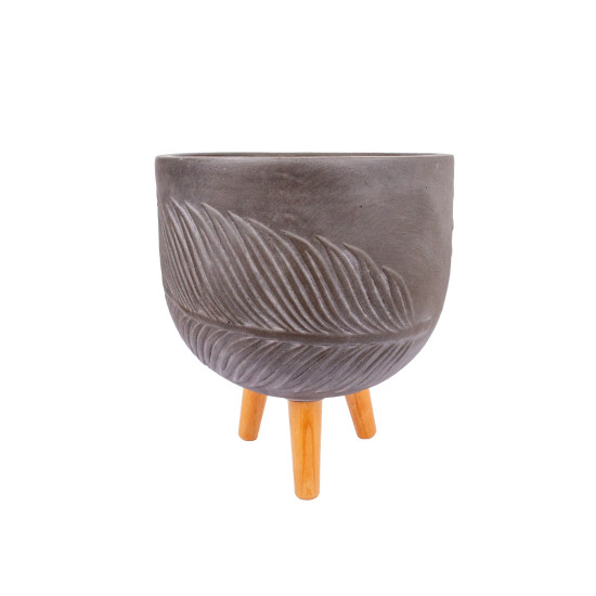 Puķu pods uz kājām PALM-3, D23xH29cm, brūns